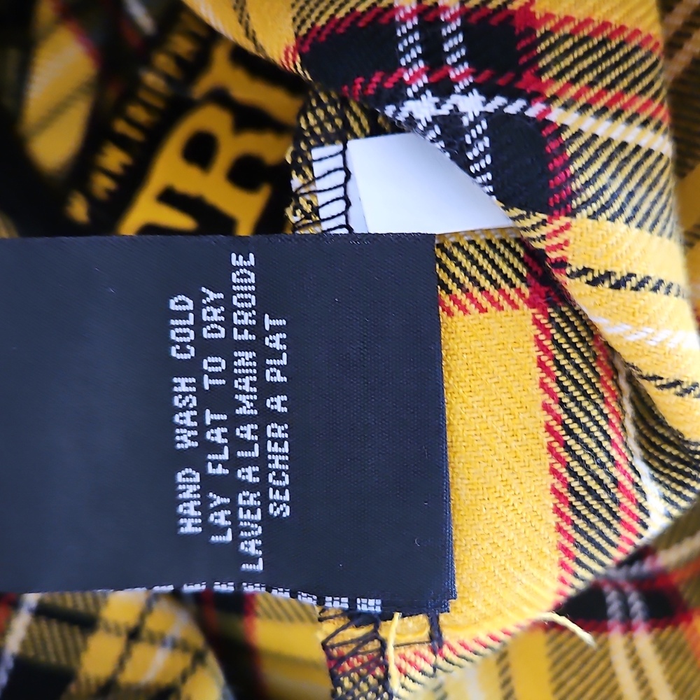 Tripp NYC Yellow Plaid Pleated Mini Skirt Medium - Picture 4 of 5